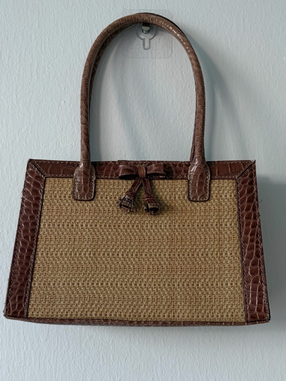 Vintage Liz Claiborne Y2K Woven Croc Mini Handbag